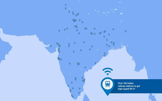 谷歌将向印度400座火车站提供免费Wi-Fi服务