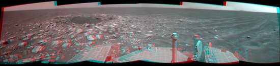 “机遇号”穿越天空实验室撞击坑 传回3D图像