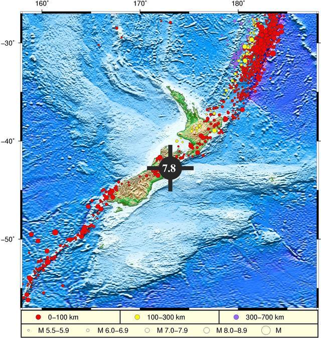 新西兰地震震级为7.8级 并已引发海啸