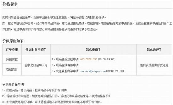 优购网推鞋类B2C最长价保：10天调价可退差额