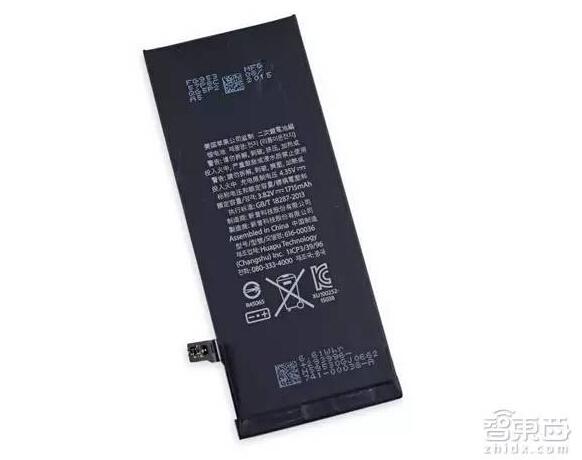 iphone6s电池正负极图,iphone6电池正负极图 如下图所示,iphone 6s电池容量为1715mah,相比去年iphone 6的1810mah