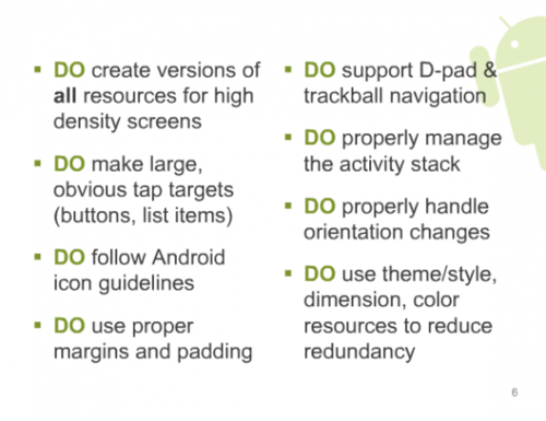 Android UI秘笈：谨记该做什么不该做什么