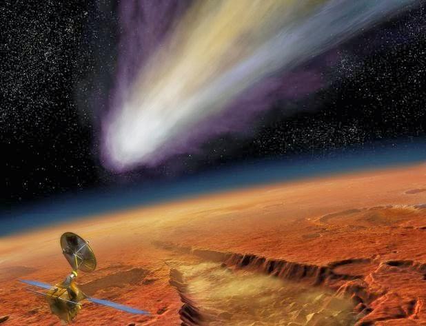 一颗彗星将在10月份与火星亲密接触
