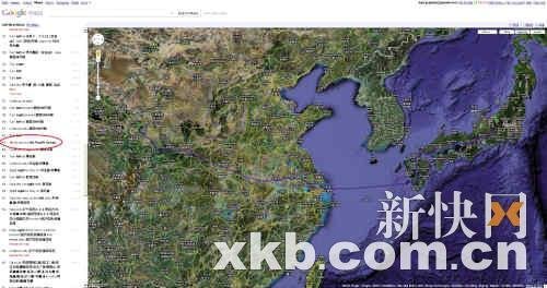 谷歌地图建议:从日本来中国开摩托艇