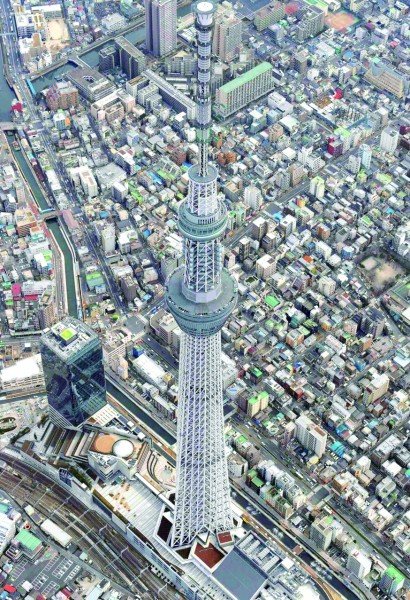 日本世界最高电视塔完工 高634米耗资50亿元