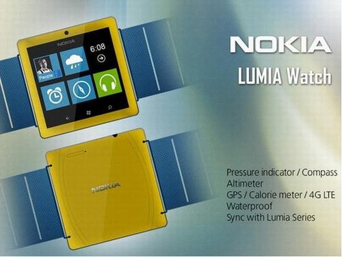 诺基亚Lumia智能手表概念设计现身 采用WP8系统