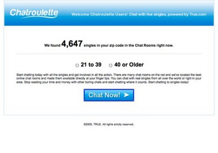 视频聊天网站ChatRoulette
