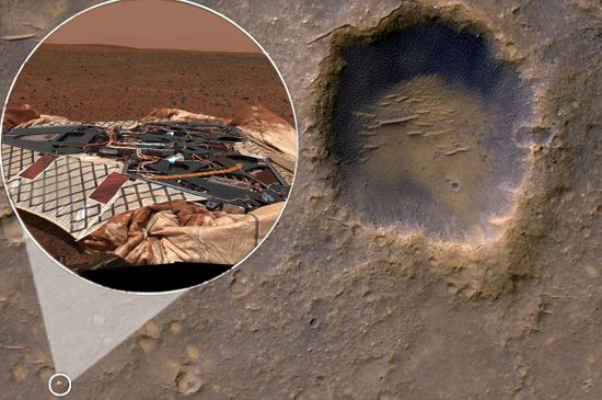 nasa拍摄到火星上勇气号火星车登陆平台