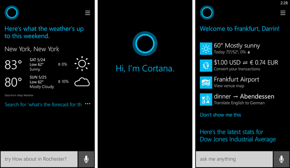 微软语音助理Cortana：偷师谷歌苹果