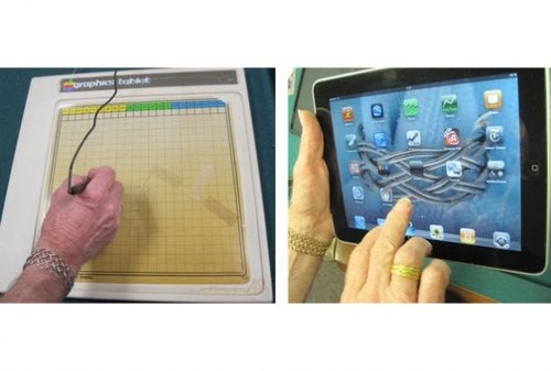 苹果夺面双雄：1979年图形输入板与iPad比较