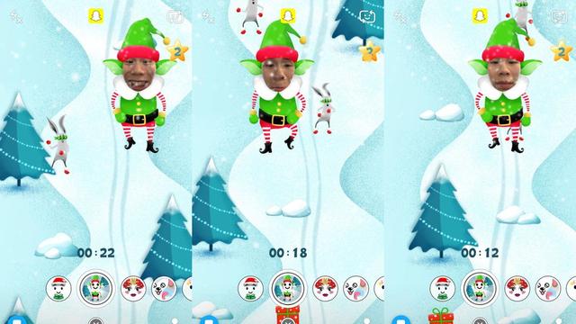Snapchat添加圣诞互动元素 你的大脸派上用场了