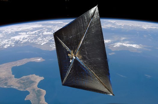 NASA首次使用微卫星在太空释放太阳帆飞行器