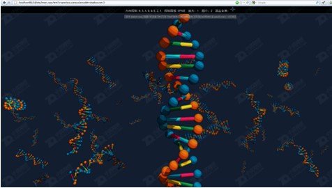 dna分子实际效果及网格渲染