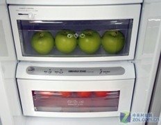 不锈钢金属外观 LG对开门冰箱16800元