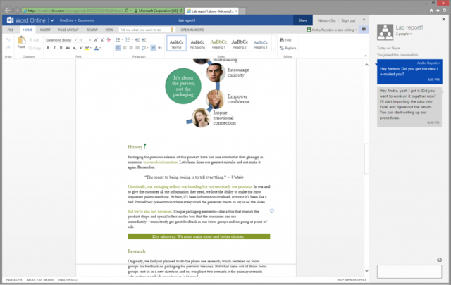 在线编辑Word也能和同事边改边聊了