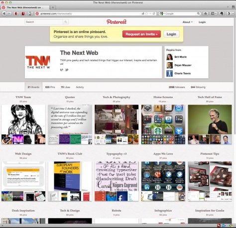 ,Facebook,Twitter,Google,社交图片分享网站Pinterest推出改版版面
