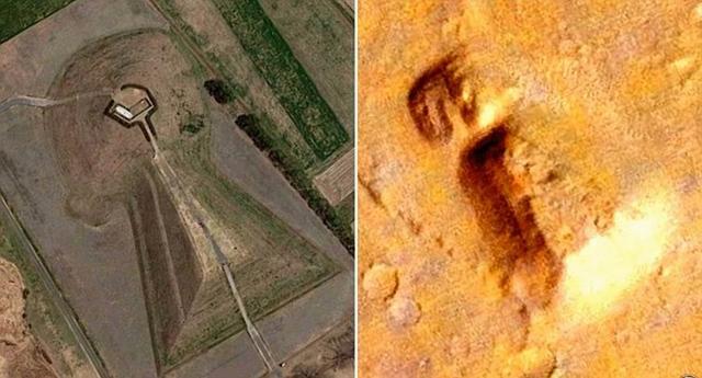 观测显示火星神秘表面结构类似日本古代坟墓