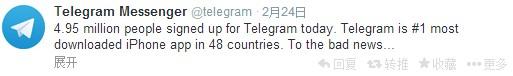 WhatsApp被购，同类应用Telegram新增800万用户