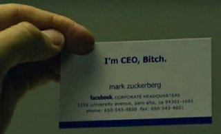Facebook创始人雷人名片：我是CEO混蛋 