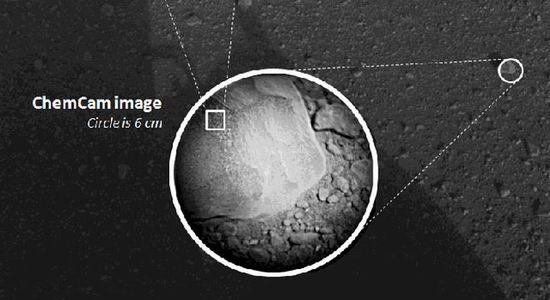 “好奇号”首次用高能激光束轰击火星岩石