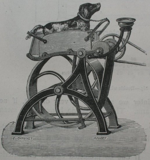 揭秘19世纪缝纫机利用狗作为动力维持运行