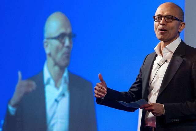 微软CEO纳德拉2014财年薪酬总额达8430万美