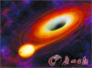 银河系黑洞吞噬垂死星体 距离地球40亿光年远