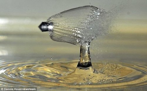 子弹飞速穿越水滴惊人瞬间 细节让人大开眼界