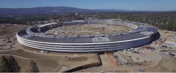 苹果新总部进展，更像一个飞碟了