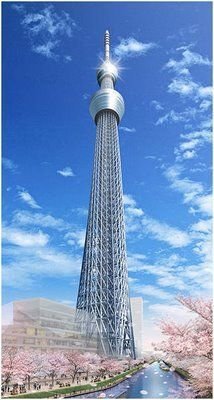 东京“天空树”大雪中完工 耗资8.1亿美元