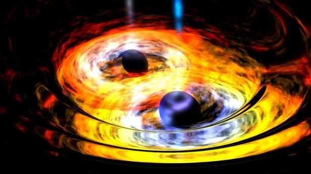 天文学家发现星系中的双黑洞