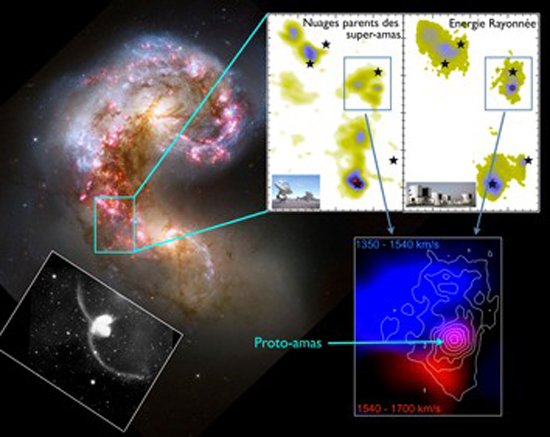 欧南台拍摄到“触须星系”中神秘超级星团