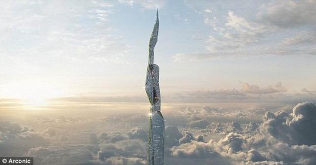 2062年美将建造4800米高摩天大楼可吞噬雾霾