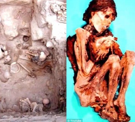 诡异的宗教人体祭祀 秘鲁发现婴儿木乃伊墓葬
