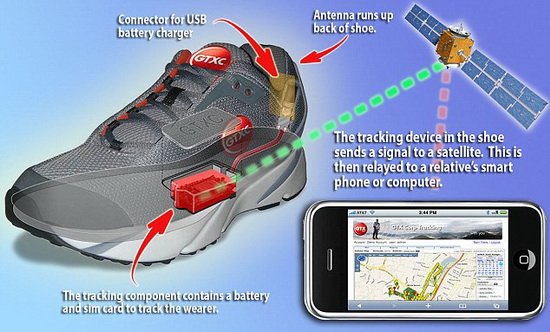 美GPS鞋内置定位系统 可监控阿兹海默症患者