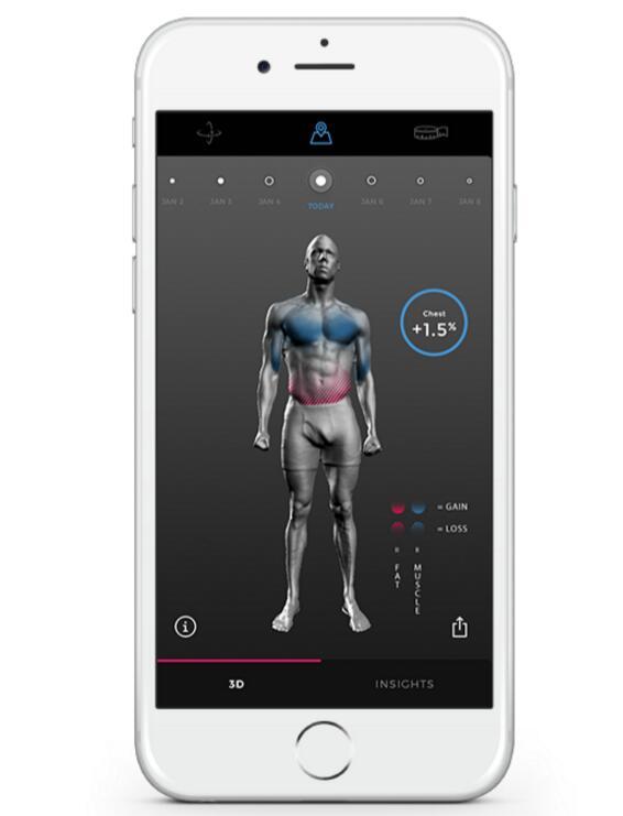 这款裸体3D健身跟踪器要火：身体内在变化一目了然