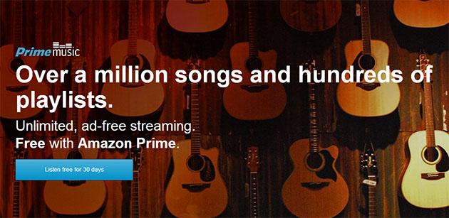 亚马逊悄然发布流媒体音乐服务Prime Music