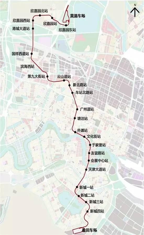 逛滨海新区可坐地铁 3条轨道交通线路公布站点