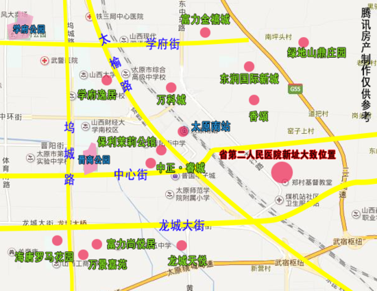 山西省二院新院布局小店 片区楼盘再添利好与