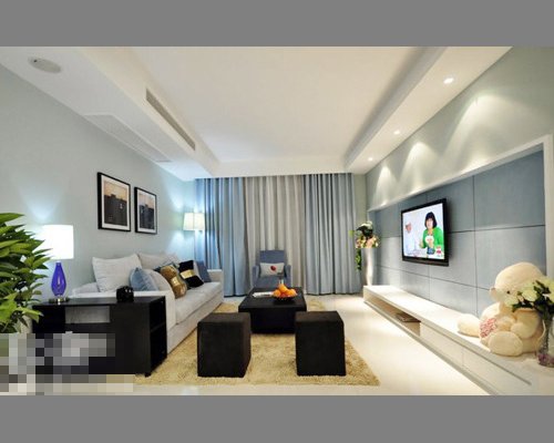 15万装修88平米两室两厅时尚简约家