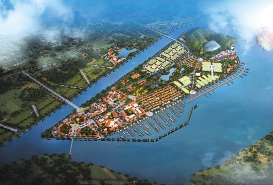 本报记者徐世翔文 中共路桥区委宣传部供图 重点建设沃尔沃小镇,游艇