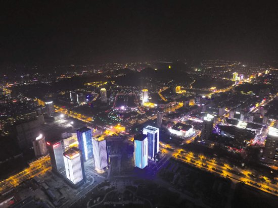 台州经济开发区中央商务区夜景