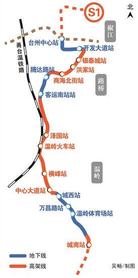 台州市域铁路s1线一期工程昨发布预中标公示