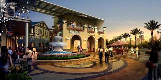 奥特莱斯风情购物中心房屋主体已完工