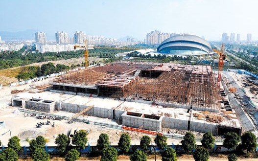 临海市博物馆、城市规划展览馆已建至二层楼面