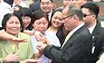 Tổng thống Philippines Corazon Aquino III, đã đi đến nguồn gốc tổ tiên ở Phúc Kiến Hongjian Village
