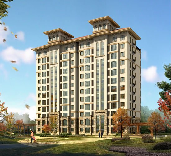 建筑风格:多元化小区,简约欧式的建筑风格