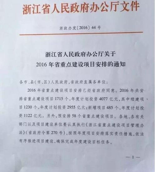 万洋国际工业城被列入浙江省重点建设项目