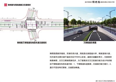 锦绣路和民航路路口下穿隧道推荐方案效果图