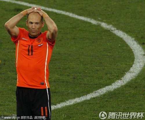 图文:荷兰VS斯洛伐克 罗本失掉机会_世界杯图